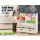 Keezi 4-Tier Kids Bookshelf & Magazine Rack with Storage Bins, Eco-Friendly MDF, 71x23x74cm, White - Child-Safe Design