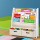 Keezi 4-Tier Kids Bookshelf & Magazine Rack with Storage Bins, Eco-Friendly MDF, 71x23x74cm, White - Child-Safe Design