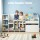Keezi 170cm Kids Storage Unit & Bench - White, Melamine Board, 3 Toy Boxes, 3 Cubbies, 3 Shelves, Drawer, Anti-T