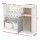 Keezi Kids Bookshelf & Toy Storage Unit - 3-Tier Shelves, 2 Bins, 2 Cabinets, HDPE, 115x31.5x97
