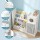 Keezi Kids Bookshelf & Toy Storage Unit - 3-Tier Shelves, 2 Bins, 2 Cabinets, HDPE, 115x31.5x97