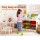 Keezi 3 Tiers Kids Bookshelf with 6 Bins, Durable MDF, Multicolour, Child-Safe, 86x29.5x85cm - Ideal