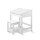 Keezi 2PCS Kids Desk and Stool Set - White, Lift-Top Storage, Inclined MDF Desk, Child-Safe, Non-Toxic Paint, 60x40x
