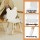 Keezi 3 Piece Kids Table and Chairs Set - Durable MDF & Pinewood, Cute Animal Design, Easy to Clean, Ages 3+