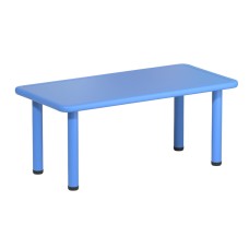 Keezi Kids 60x120cm Square Activity Table - Durable HDPE Plastic, Adjustable Feet, Indoor/Outdoor Use, Safety Certified
