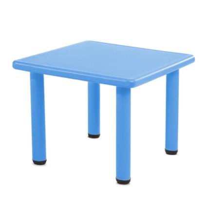 Keezi Kids Square Activity Study Desk - Durable HDPE Plastic, Adjustable Height, 60x60cm, EN71 Safety Certified