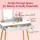 Keezi Kids Dressing Table Vanity Set with Mirror & Chair – Pine Wood, Spacious Drawers, for Ages 3-7, White, 100cm