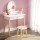 Keezi Kids Vanity Set: White MDF & Rubberwood Dressing Table with Mirror, Drawer, and Chair - Safe, Durable Design