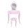 Keezi Kids Pink Dressing Table Set with Faux Mirror, Heart Motif, MDF Construction, Safe Rounded Corners, and Drawer