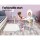 Keezi Kids White Vanity Set: Princess Dressing Table & Stool, Heart Motif, Faux Mirror, MDF, 20kg Capacity, Safe Design
