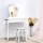 Keezi Kids White Vanity Set: Princess Dressing Table & Stool, Heart Motif, Faux Mirror, MDF, 20kg Capacity, Safe Design