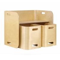 Keezi 3PCS Kids Table and Chairs Set - Birch Plywood, Multi-functional, Safe Design, 50kg Capacity, Easy to Clean