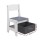 Keezi Kids Table & Chairs Set - Grey, MDF & Non-Toxic Material, Chalkboard Desk, Hidden Storage, Ages 3+, Easy Assembly