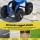 Gardeon Garden Seat 360° Swivel, Adjustable Height, Heavy Duty Steel Frame, 150kg Capacity, All-Terrain Wheels, Blue