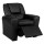 Keezi Kids Recliner Chair - Black PU Leather Lounge, 9cm Foam, Metal Frame, Built-in Drink Holder, 65x42x61cm
