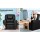 Keezi Kids Recliner Chair - Black PU Leather Lounge, 9cm Foam, Metal Frame, Built-in Drink Holder, 65x42x61cm