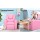 Keezi Kids Recliner Chair - Pink PU Leather Sofa with Cup Holder, Plush 9cm Cushion, Metal Frame, 65x42x61cm Armchair