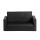 Keezi 2-Seater Kids Flip Open Sofa Bed, PU Leather Black, Sturdy Timber Frame, Soft Padding, Ages 3+