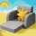 Keezi Kids 2-Seater Sofa: Flip Open Couch Lounger, Timber Structure, High-Density Foam, Removable Cover, Grey, 3+ Years