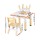 Keezi Kids Table and 2 Chairs Set Height Adjustable Graffiti Draw on Desktop Yellow for Ages 3-8 Play
