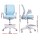 Keezi Ergonomic Kids Study Chair, Adjustable Height & Wheels, Blue, Sponge Seat, Footrest, Supports 150kg, 46-58cm