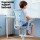 Keezi Ergonomic Kids Study Chair, Adjustable Height & Wheels, Blue, Sponge Seat, Footrest, Supports 150kg, 46-58cm