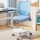 Keezi Ergonomic Kids Study Chair, Adjustable Height & Wheels, Blue, Sponge Seat, Footrest, Supports 150kg, 46-58cm
