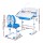Keezi Ergonomic Kids Study Desk & Chair Set, Adjustable Height, Tiltable Desktop, LED Lamp, Blue, Durable Iron/MDF/PP