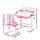 Keezi Kids Ergonomic Pink Study Desk & Chair Set with Adjustable Height, LED Lamp, Tiltable Table, Storage Drawer