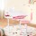 Keezi Adjustable Kids Study Desk & Chair Set with LED Lamp, Pink - Ergonomic Design, MDF & PP Material, Ages 3+