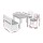 Keezi 2 in 1 Kids Activity Table Set with Storage Bench & 2 Chairs, MDF & Particle Board, Grey, Ideal for Play & Crafts
