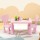 Keezi Kids Table and 2 Chairs Set Pink, Non-Toxic PP, Sturdy, Smooth Edges, Ages 3+, 75x52.5x49cm,