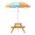 Keezi Kids Outdoor Wooden Picnic Table Set with Adjustable Umbrella, Sand Pit, and Storage - Safe, Durable, Fun!