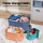 Keezi 3PCS Toy Storage Box Set - Car-Shaped, Durable Polypropylene, 3 Sizes, Building Block Lid, Easy Carry Handles