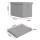 Keezi Large Grey Toy Box Chest with Flip-Top Lid, Collapsible Linen Organiser, 83L Storage, No Assembly Required