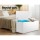 Keezi Kids Toy Box Chest: 15mm Particle Board, 92x40cm, White Finish, Safe Hinges, Ample Storage & Floor Protectors