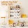 Keezi Kids Wooden Toy Box Organiser - 9 Bins, 4-Tier Bookshelf, Anti-Tip, Rounded Edges, 73x85x38cm, White
