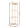 Keezi 135cm Wooden Stuffed Animal Storage Tower with Wheels Elastic Cords Natural Pine Organiser (Tall)