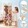 Keezi 135cm Wooden Stuffed Animal Storage Tower with Wheels Elastic Cords Natural Pine Organiser (Tall)