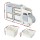 Keezi Car-Shaped Toy Storage Organiser with 4 Bins & Cabinet, HDPE, Child-Friendly Design, 121.5x31.5x66cm, White