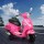 Vespa Licenced Kids Electric Ride On GTS Motorbike, 100cm Pink, Music, Headlights, 20kg, 3+ Years, 1-Year Warranty