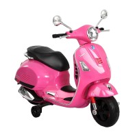 Vespa Licenced Kids Electric Ride On GTS Motorbike, 100cm Pink, Music, Headlights, 20kg, 3+ Years, 1-Year Warranty