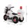 RIGO Kids 6V Electric Ride On Police Motorcycle – White, Realistic Controls, Music, Siren, Anti-Slip Tyres, 3-4km/h