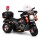 RIGO Kids 6V Electric Ride-On Police Motorcycle – Black, Slip-Proof Handlebars, Music, Siren, EN71 Certified, 3-4km/h