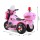 Rigo Kids 6V Electric Ride-On Police Motorcycle in Pink with Music, Anti-Slip Tyres, and Keyless Start for Ages 3+