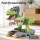 Keezi Kids Dinosaur Ride-On Push Car Toy with Mist Spray & Roar | Indoor/Outdoor Play | Green Plastic | 56x23x56cm