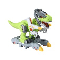 Keezi Kids Dinosaur Ride-On Push Car Toy with Mist Spray & Roar | Indoor/Outdoor Play | Green Plastic | 56x23x56cm