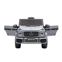 Mercedes-Benz G63 12V Kids Electric Ride On Car Grey Remote Control Twin Motors Adjustable Seat Belt