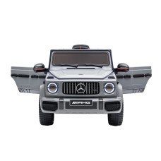 Mercedes-Benz G63 12V Kids Electric Ride On Car Grey Remote Control Twin Motors Adjustable Seat Belt