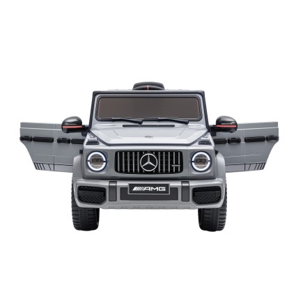 Mercedes-Benz G63 12V Kids Electric Ride On Car Grey Remote Control Twin Motors Adjustable Seat Belt